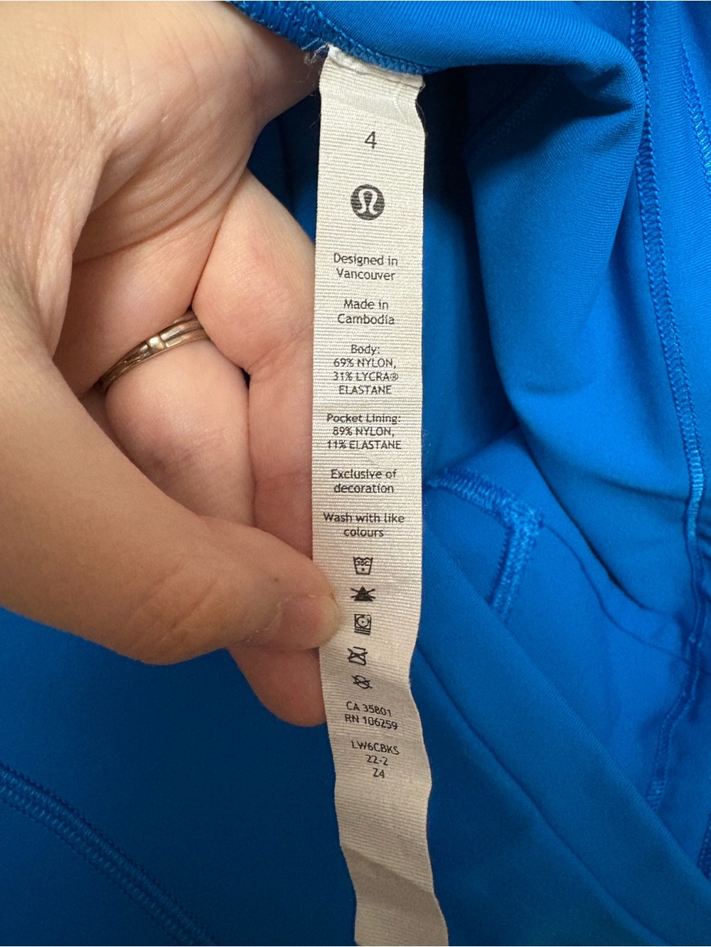 Lululemon Swift Speed High-Rise Crop 21" Blue Poolside Size 4 W6CBKS - Picture 12 of 16
